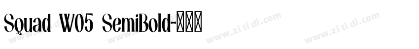 Squad W05 SemiBold字体转换